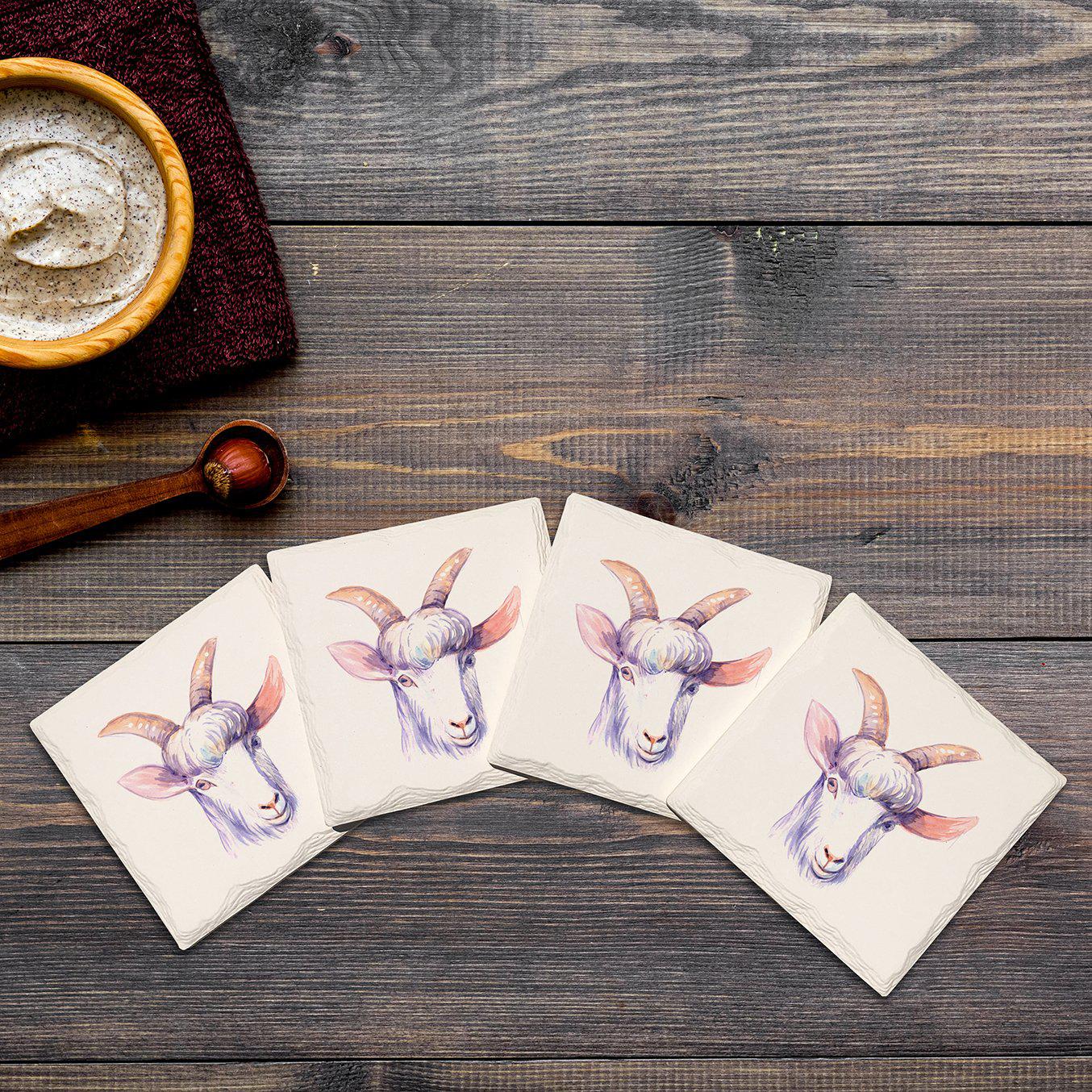 Cute Goat | Drink Coaster Set