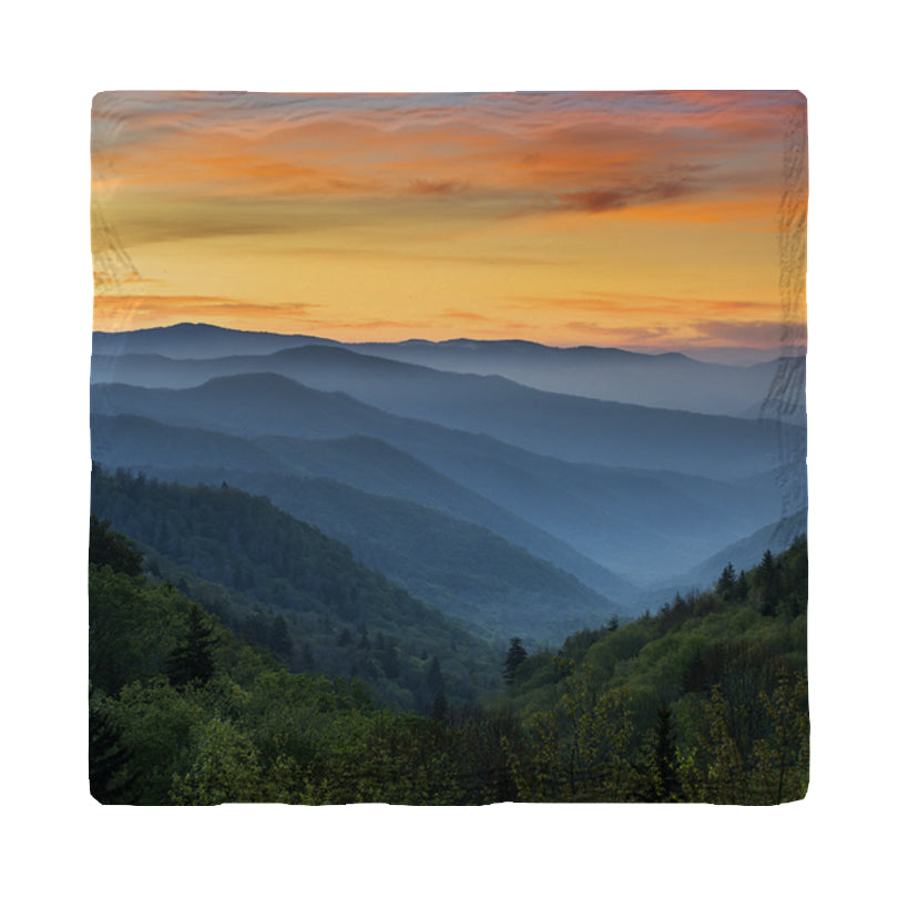 Blue Ridge Mountains Sunset | Drink Coaster Set