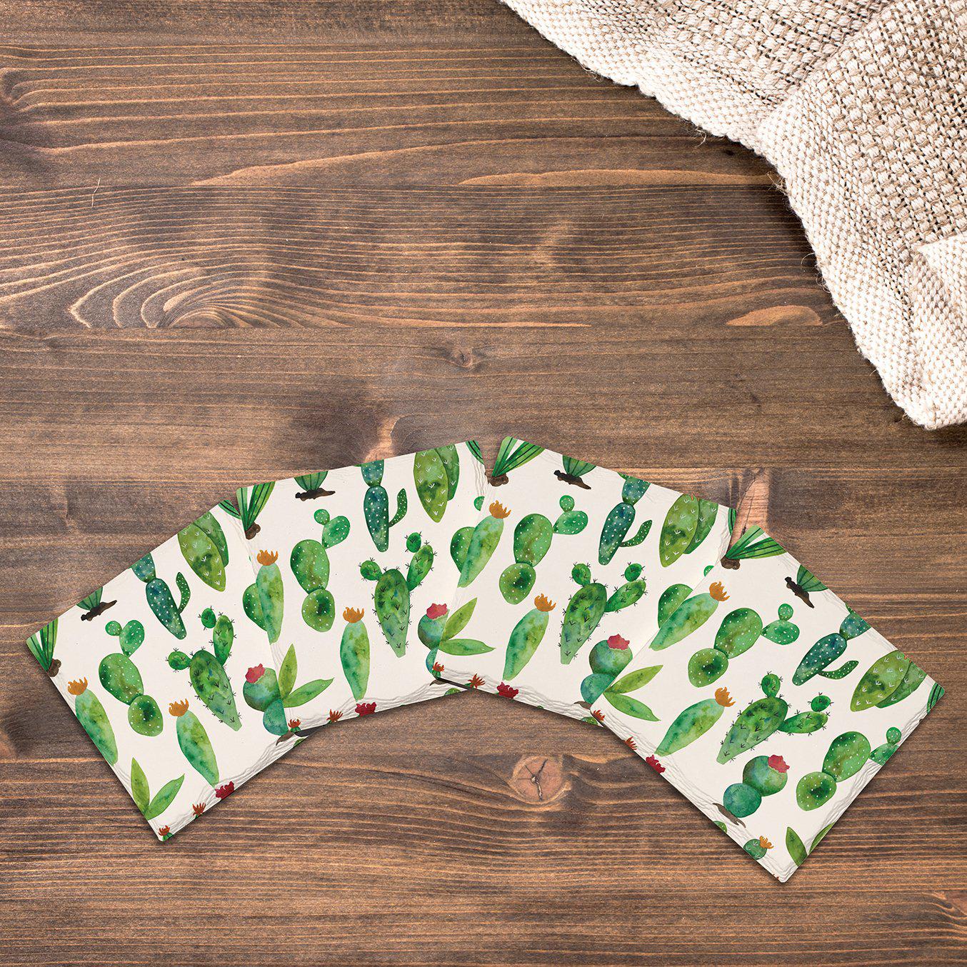 Watercolor Cactus | Drink Coaster Set