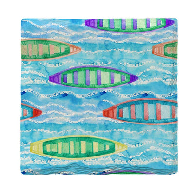 Colorful Canoes-Mill Wood Art