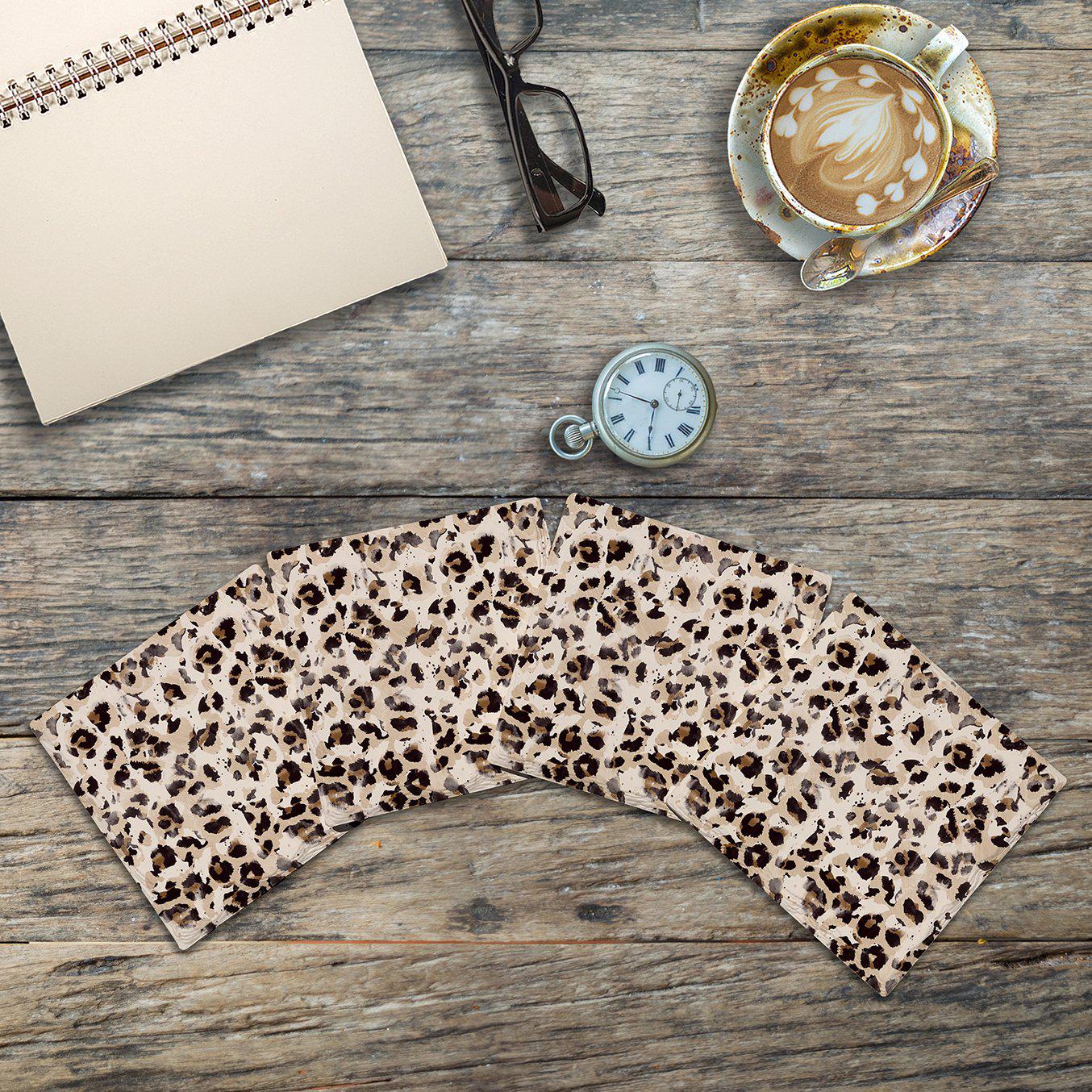 Modern Cheetah Print | Drink Coaster Set