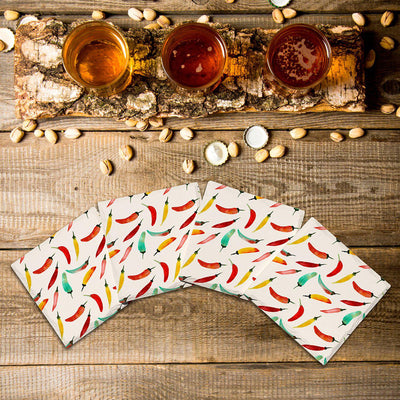 Chili Peppers | Drink Coaster Set