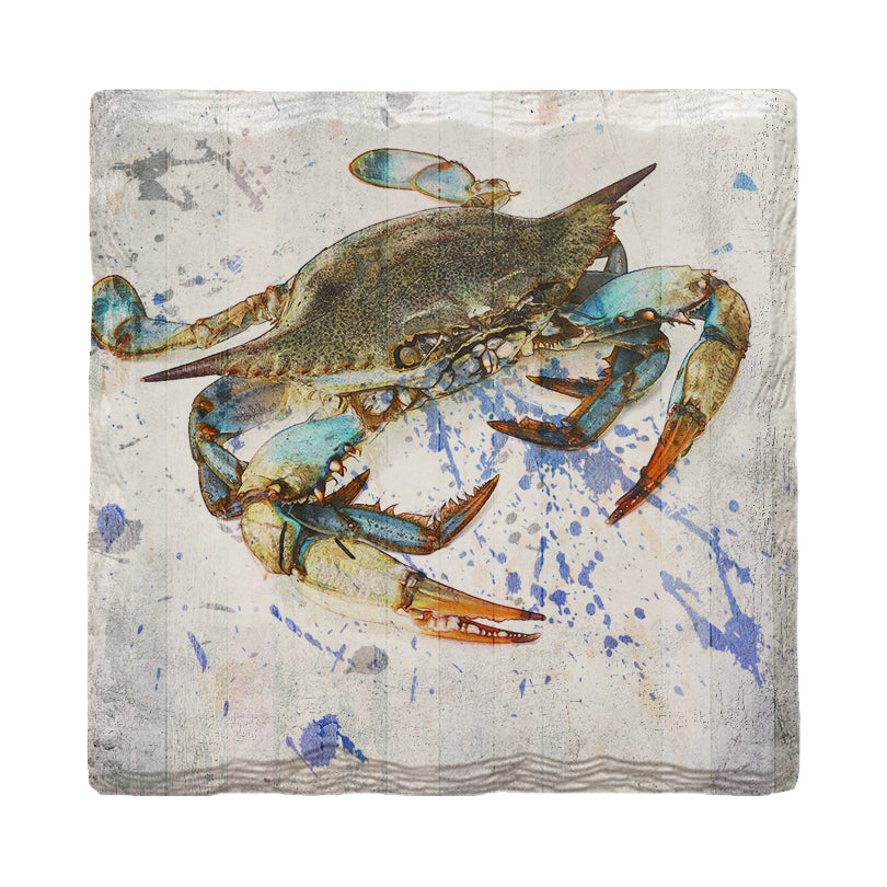 Blue Crab Splash | Drink Coaster Set