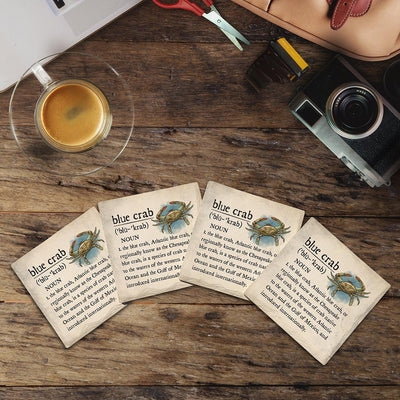 Blue Crab Definition | Drink Coaster Set