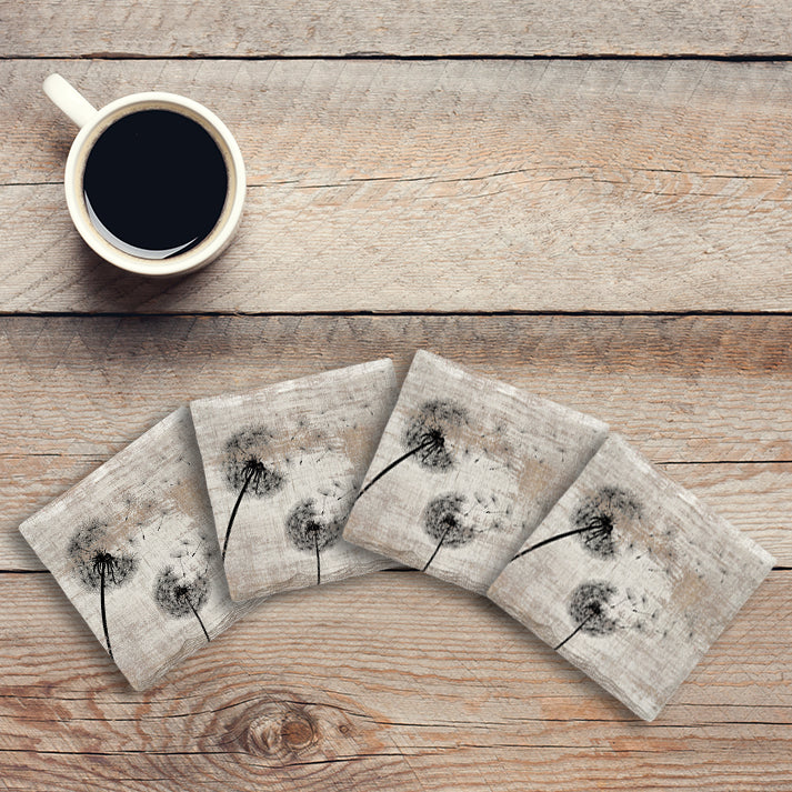 Farmhouse Dandelion | Drink Coaster Set