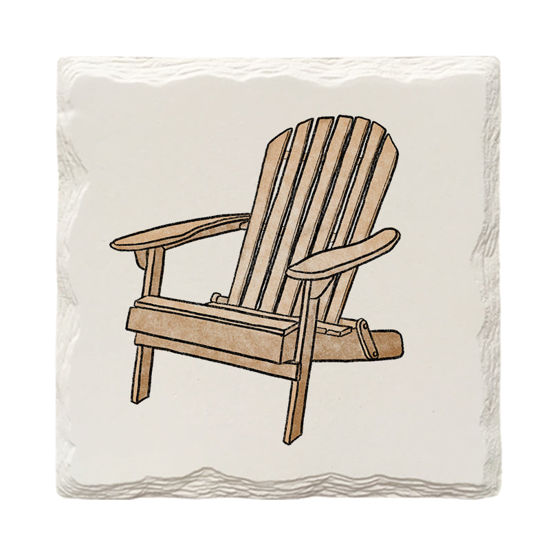 Adirondack Chair Doodle | Drink Coaster Set | Hand Drawn