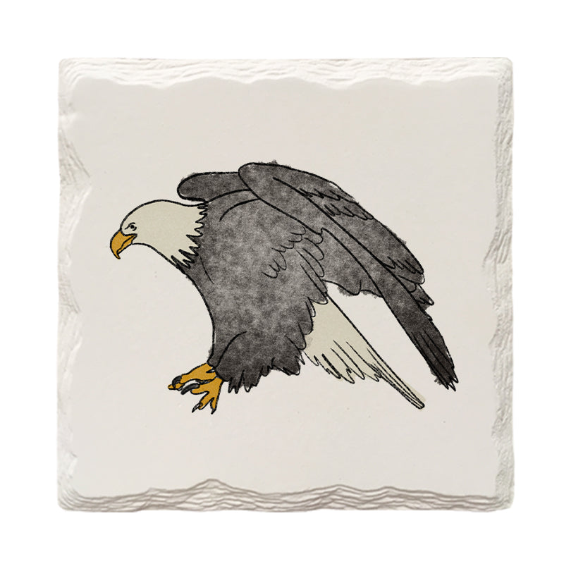 Eagle Doodle | Drink Coaster Set | Hand Drawn