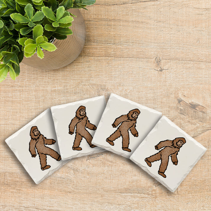 Big Foot Doodles | Drink Coaster Set | Hand Drawn