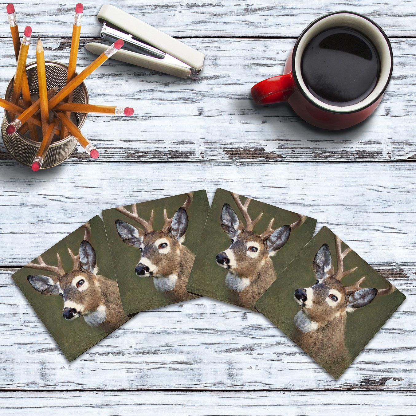 Stoic Deer | Drink Coaster Set