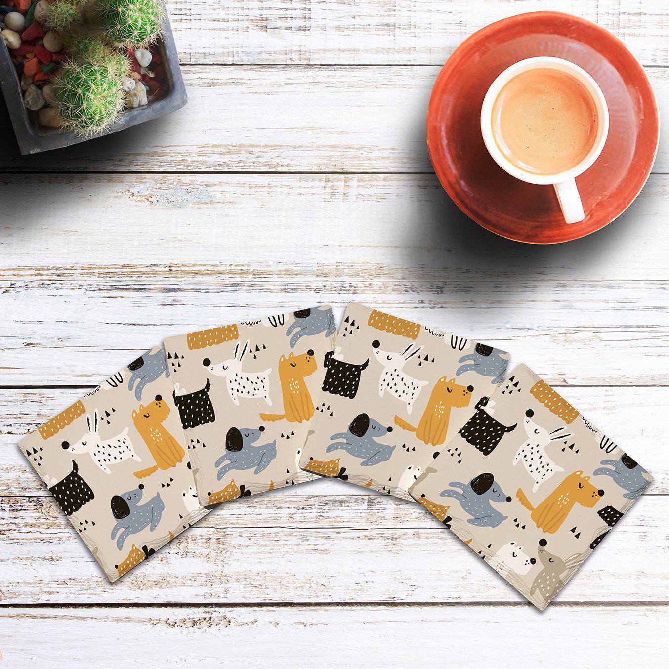 Cute Dogs | Drink Coaster Set