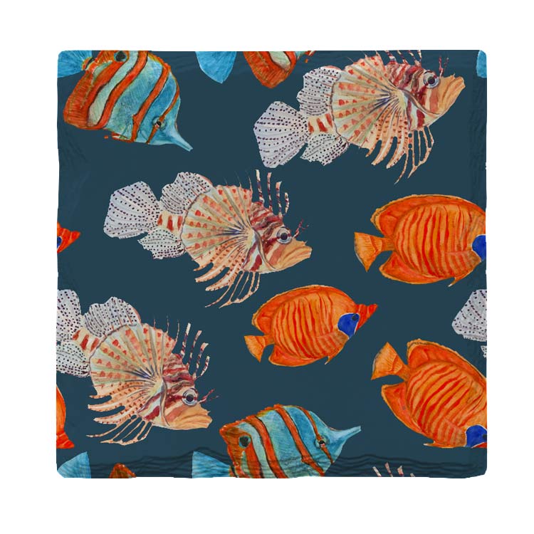 Reef Fish Pattern | Drink Coaster Set