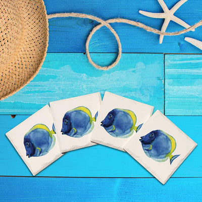 Blue Tang Fish | Drink Coaster Set