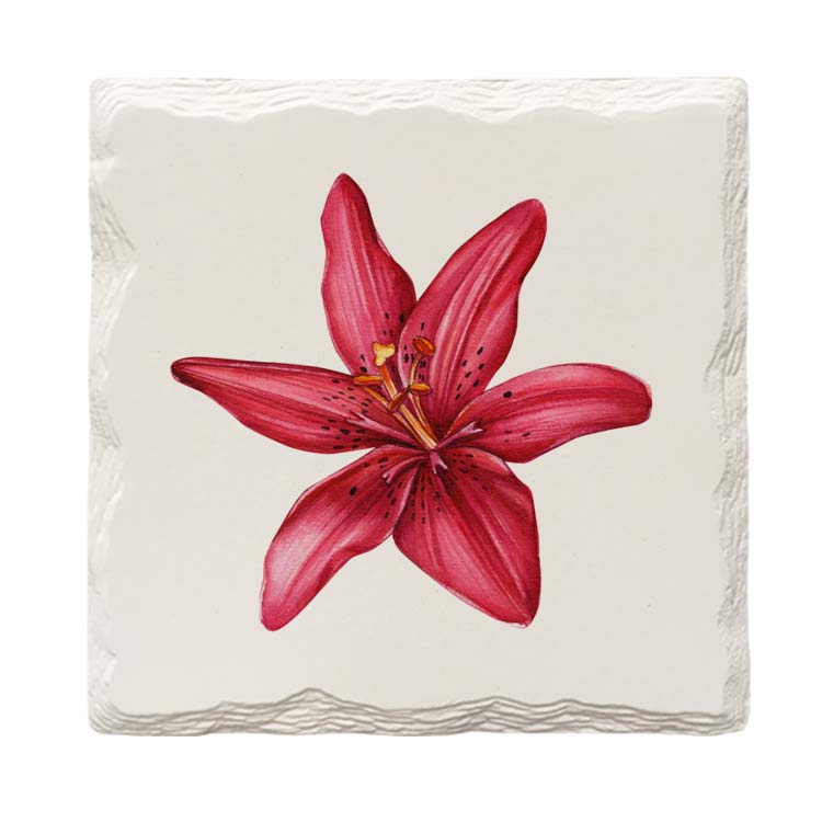 Lily Flower | Drink Coaster Set