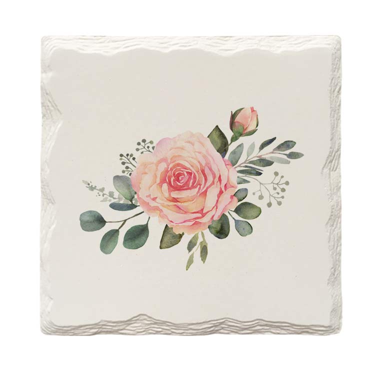 Pink Rose | Drink Coaster Set