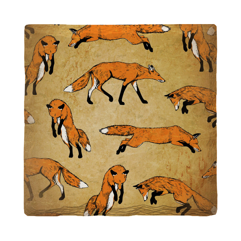 Fox Pattern | Drink Coaster Set