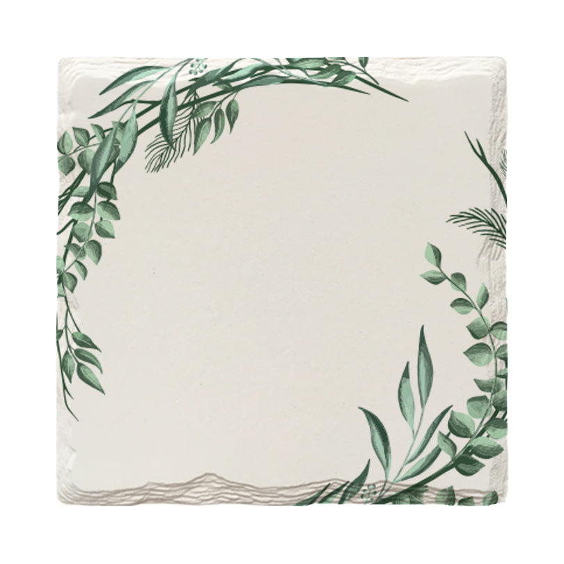 Greenery Border | Drink Coaster Set