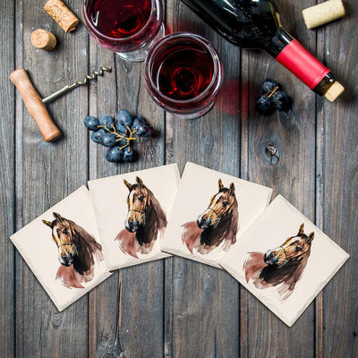 Watercolor Horse | Drink Coaster Set