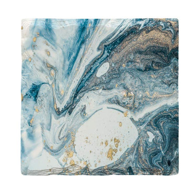 Blues & Greys Marbling-Mill Wood Art