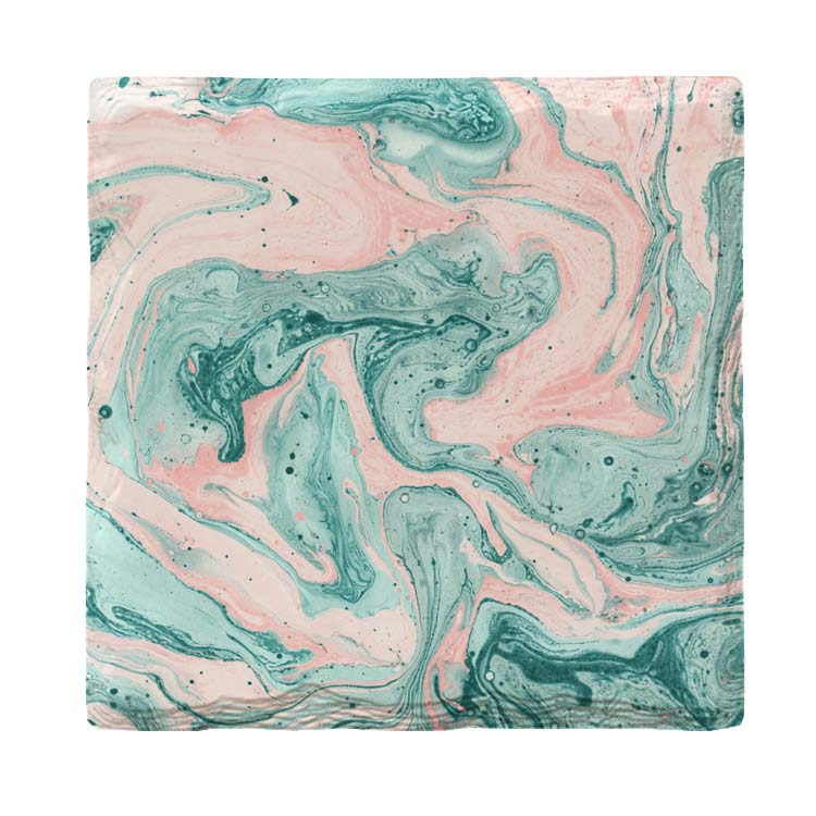 Pinks & Greens Marbling | Drink Coaster Set