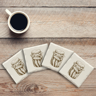 Farmhouse Pickling Jar | Drink Coaster Set