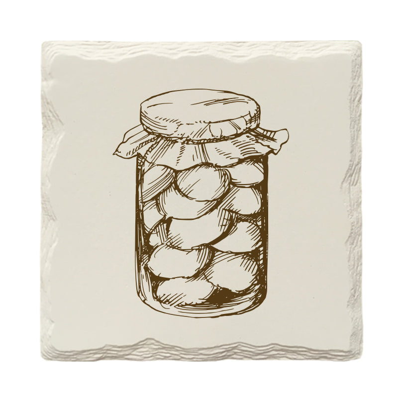 Farmhouse Pickling Beet Jar | Drink Coaster Set