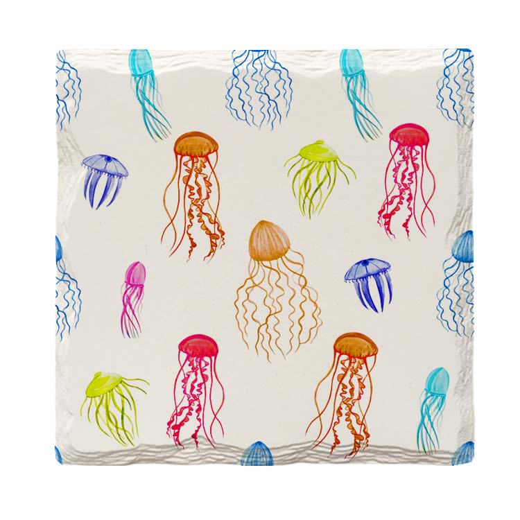 Colorful Jellyfish | Drink Coaster Set