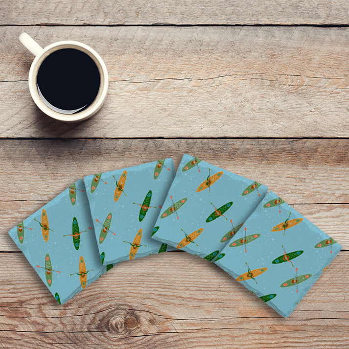 Cute Kayaks | Drink Coaster Set