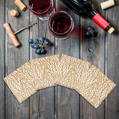 Leaf Pattern | Drink Coaster Set