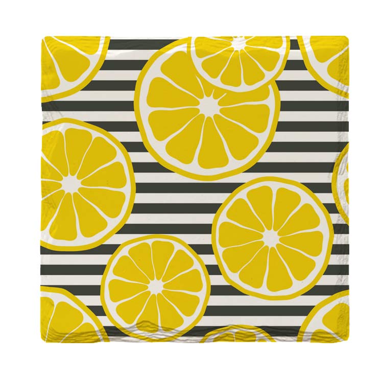 Lemon Slices Pattern | Drink Coaster Set