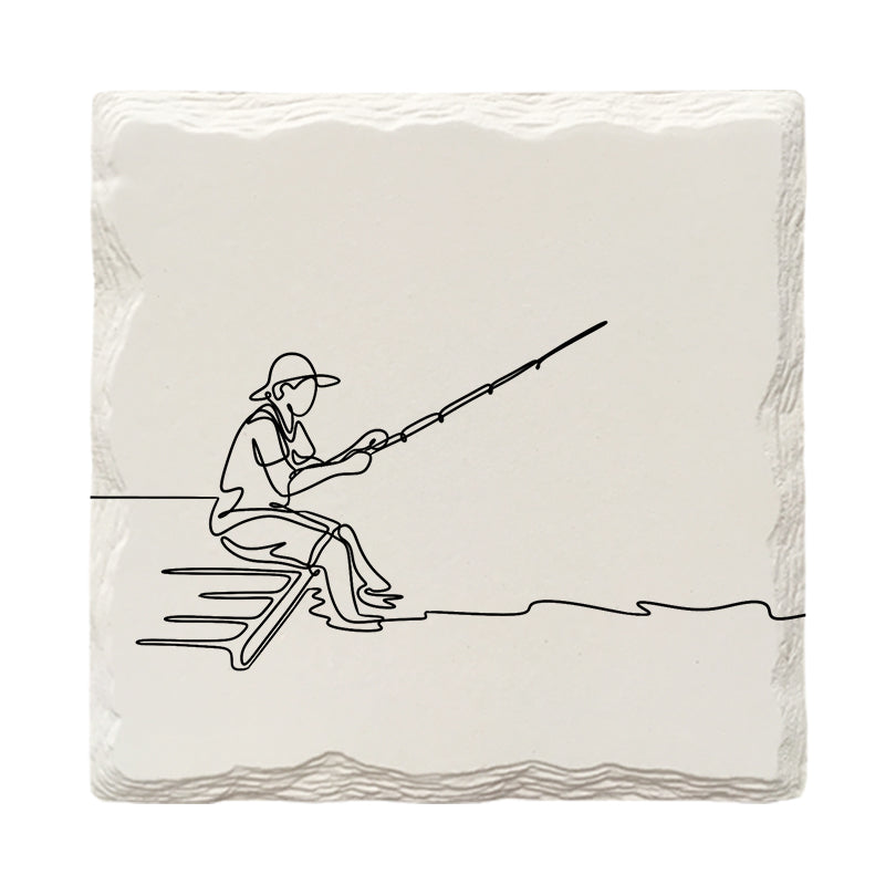 Fishing Line Drawing Variety Pack | Drink Coaster Set