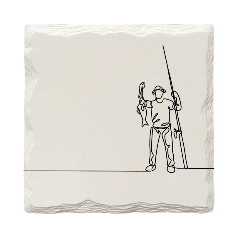 Fishing Line Drawing Variety Pack | Drink Coaster Set