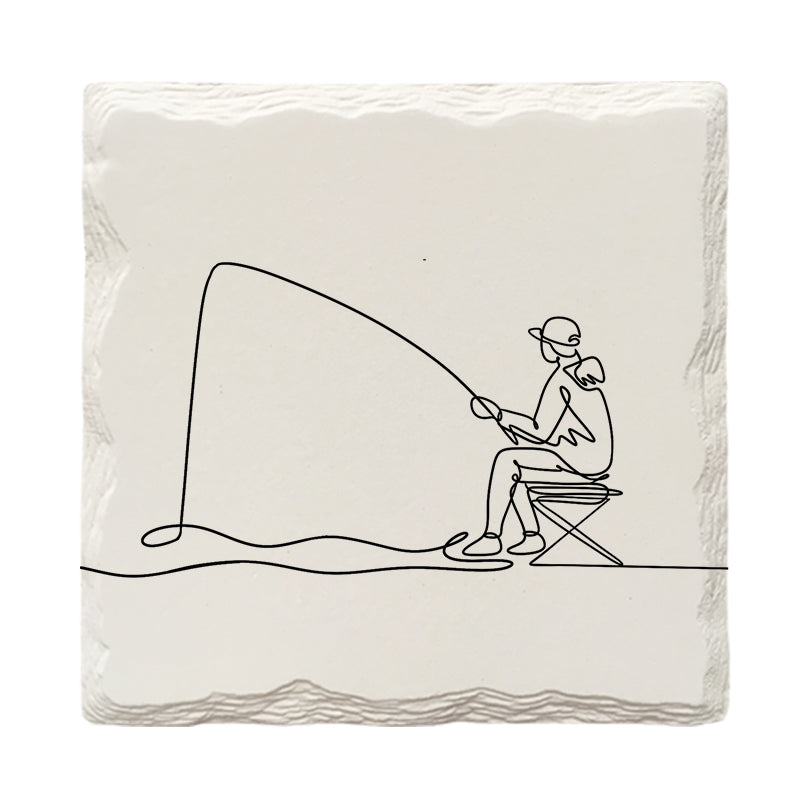 Fishing Line Drawing Variety Pack | Drink Coaster Set