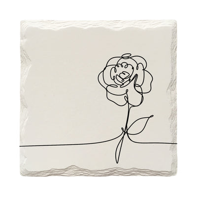 Flowers Line Drawing Variety Pack | Drink Coaster Set