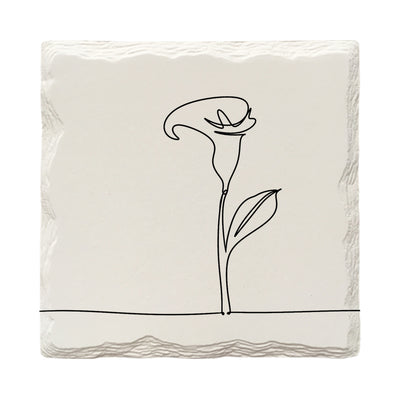 Flowers Line Drawing Variety Pack | Drink Coaster Set