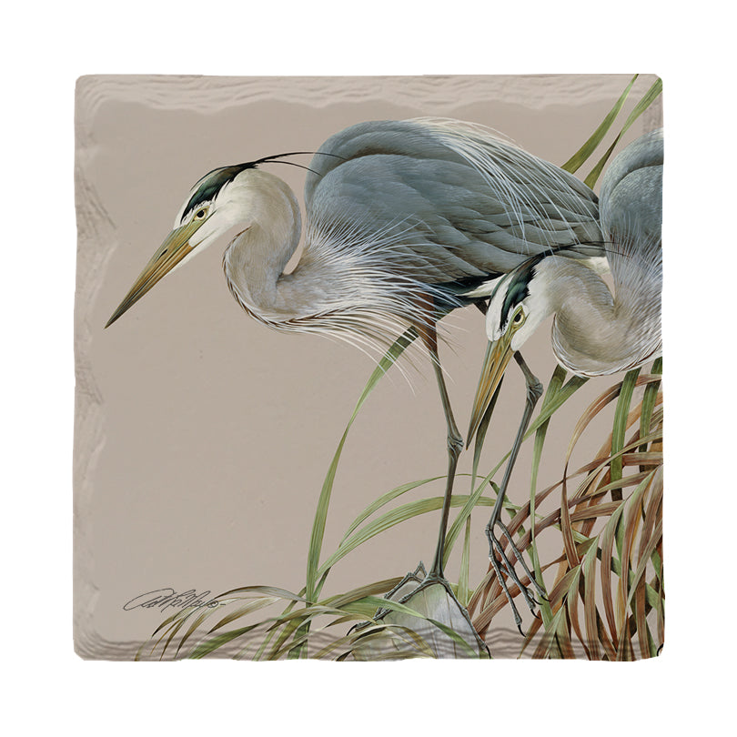 Heron Duo | Drink Coaster Set | Artist: Art Lamay