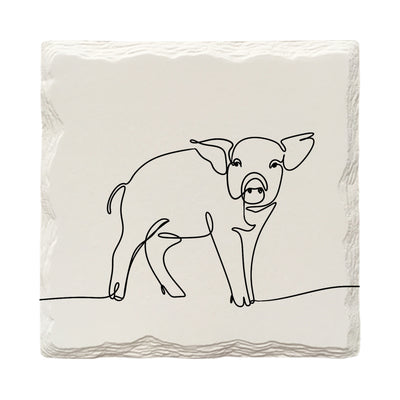 Farm Animals Line Drawing Variety Pack | Drink Coaster Set