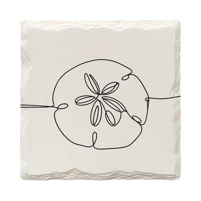 Beach Things Line Drawing Variety Pack | Drink Coaster Set