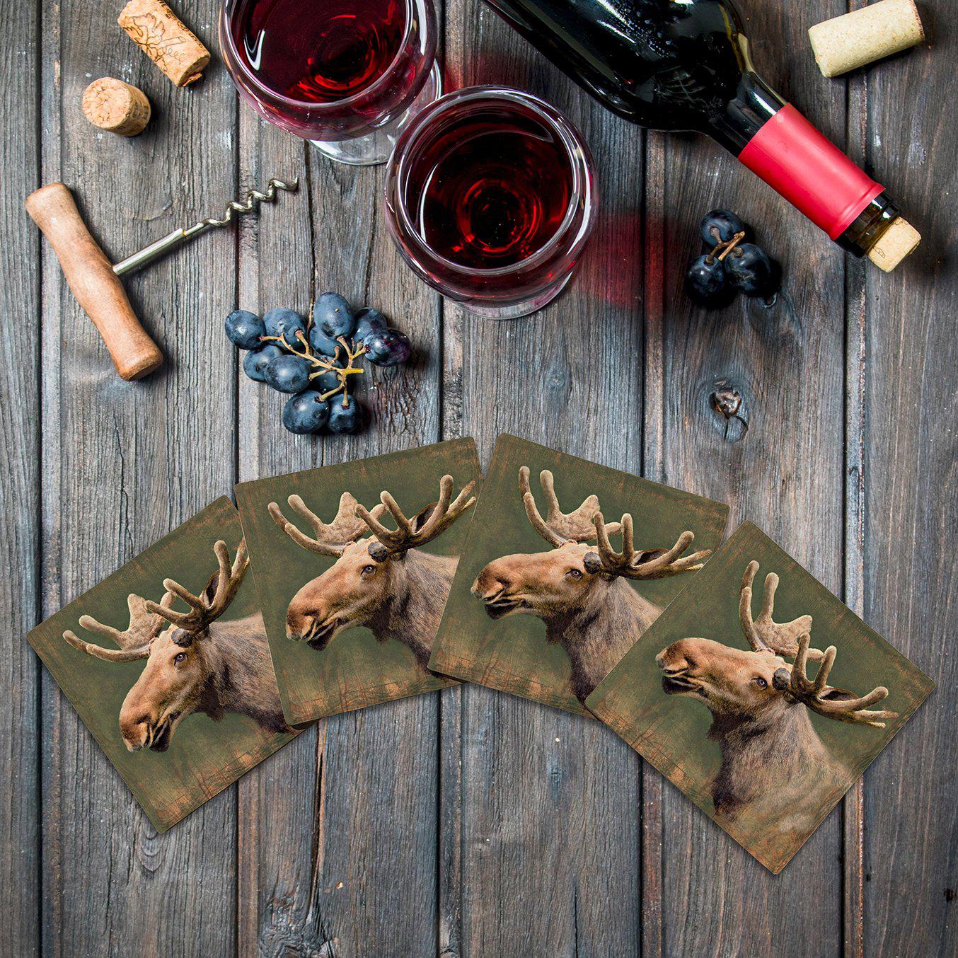 Happy Moose | Drink Coaster Set