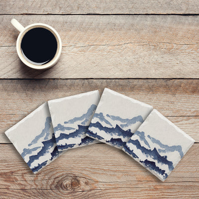 Watercolor Mountains | Drink Coaster Set