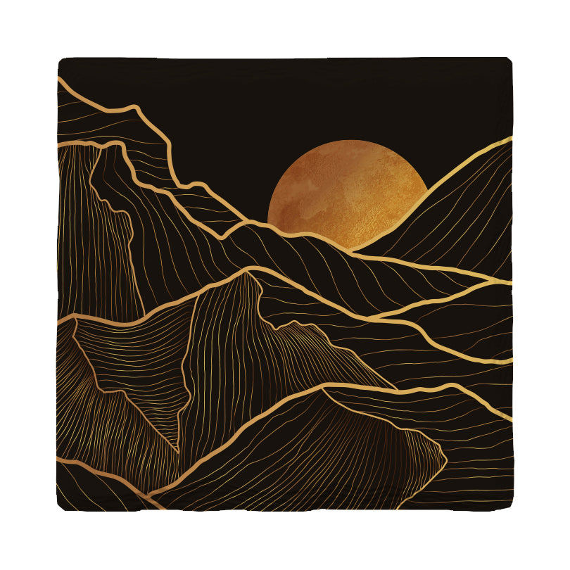 Abstract Gold Mountains | Drink Coaster Set