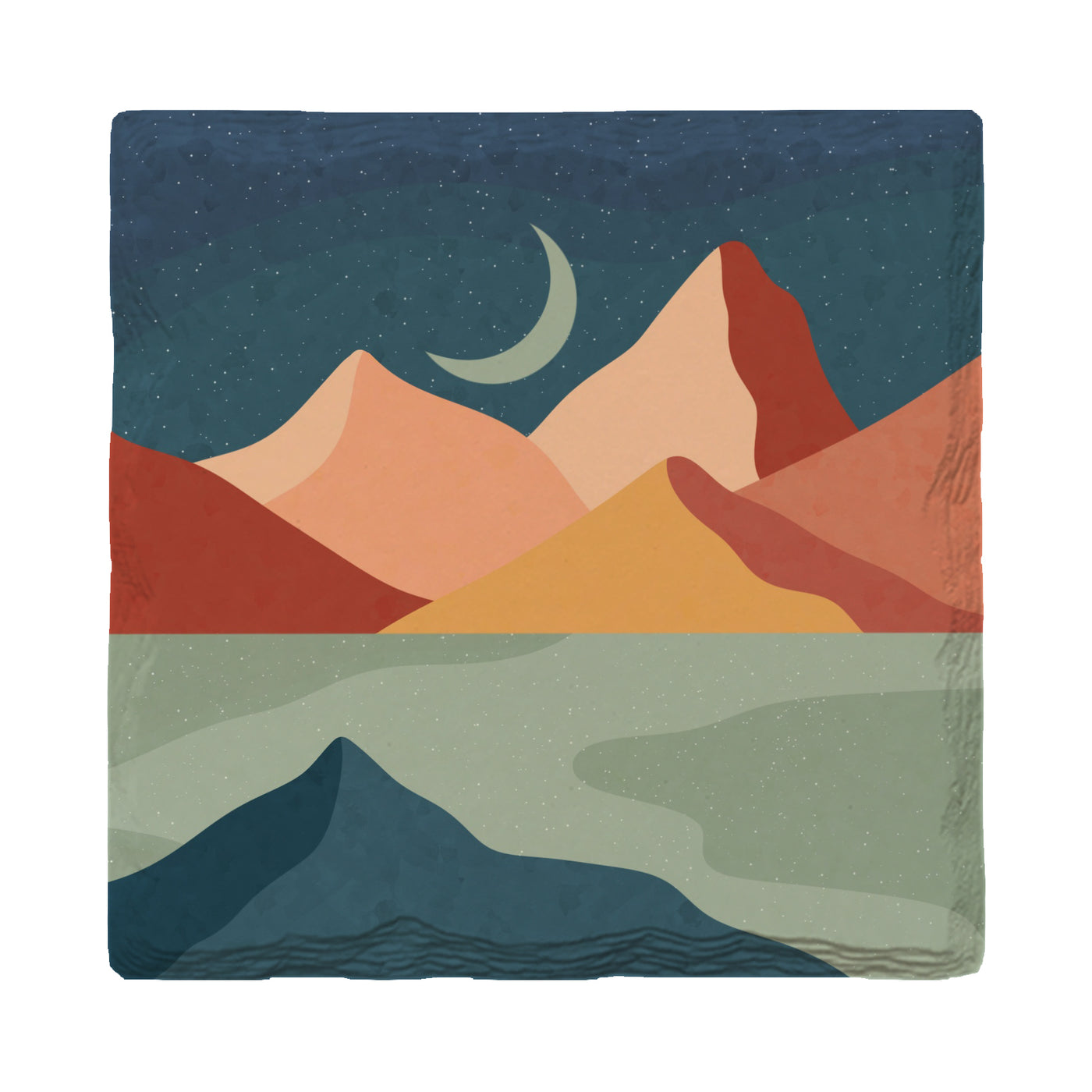 Dusk Mountains | Drink Coaster Set | Abstract