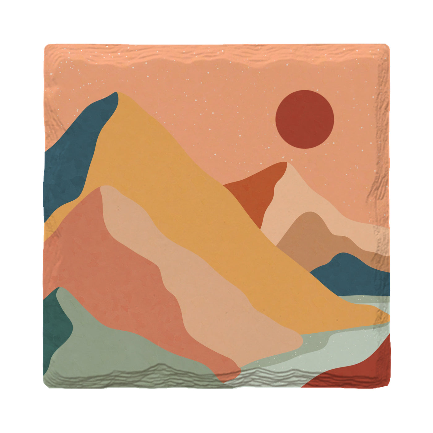 Pastel Mountains | Drink Coaster Set | Abstract