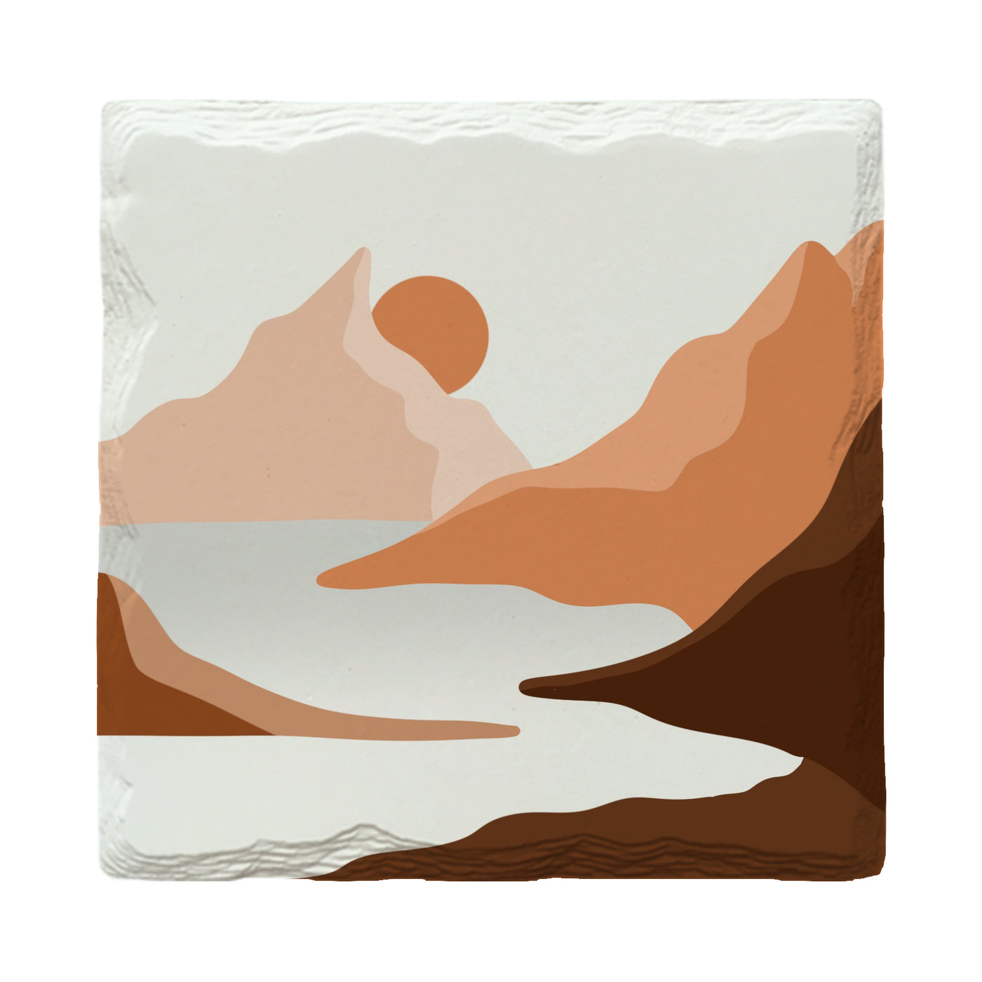 Caramel Mountains | Drink Coaster Set | Abstract