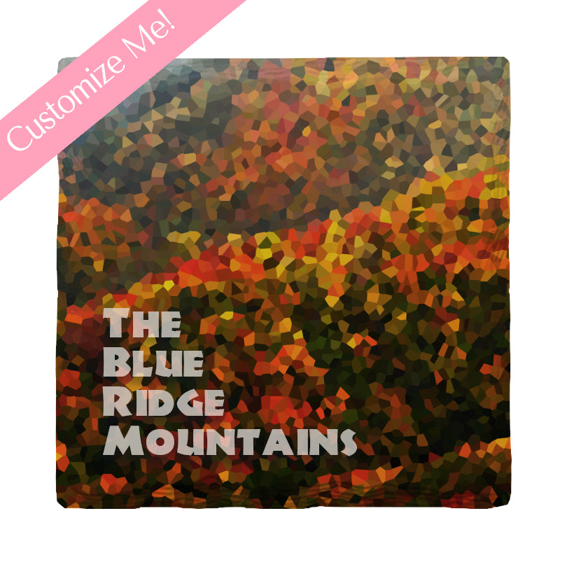 Customizable Fall Mountain Mosaic | Drink Coaster Set