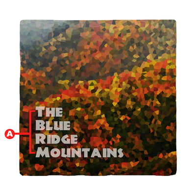 Customizable Fall Mountain Mosaic | Drink Coaster Set