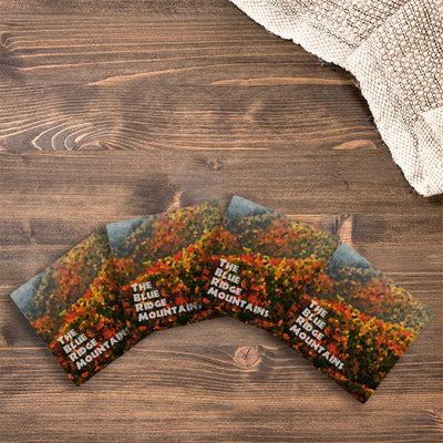 Customizable Fall Mountain Mosaic | Drink Coaster Set