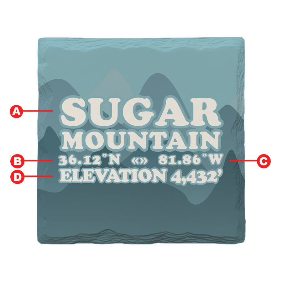 Customizable Fun Mountains | Drink Coaster Set