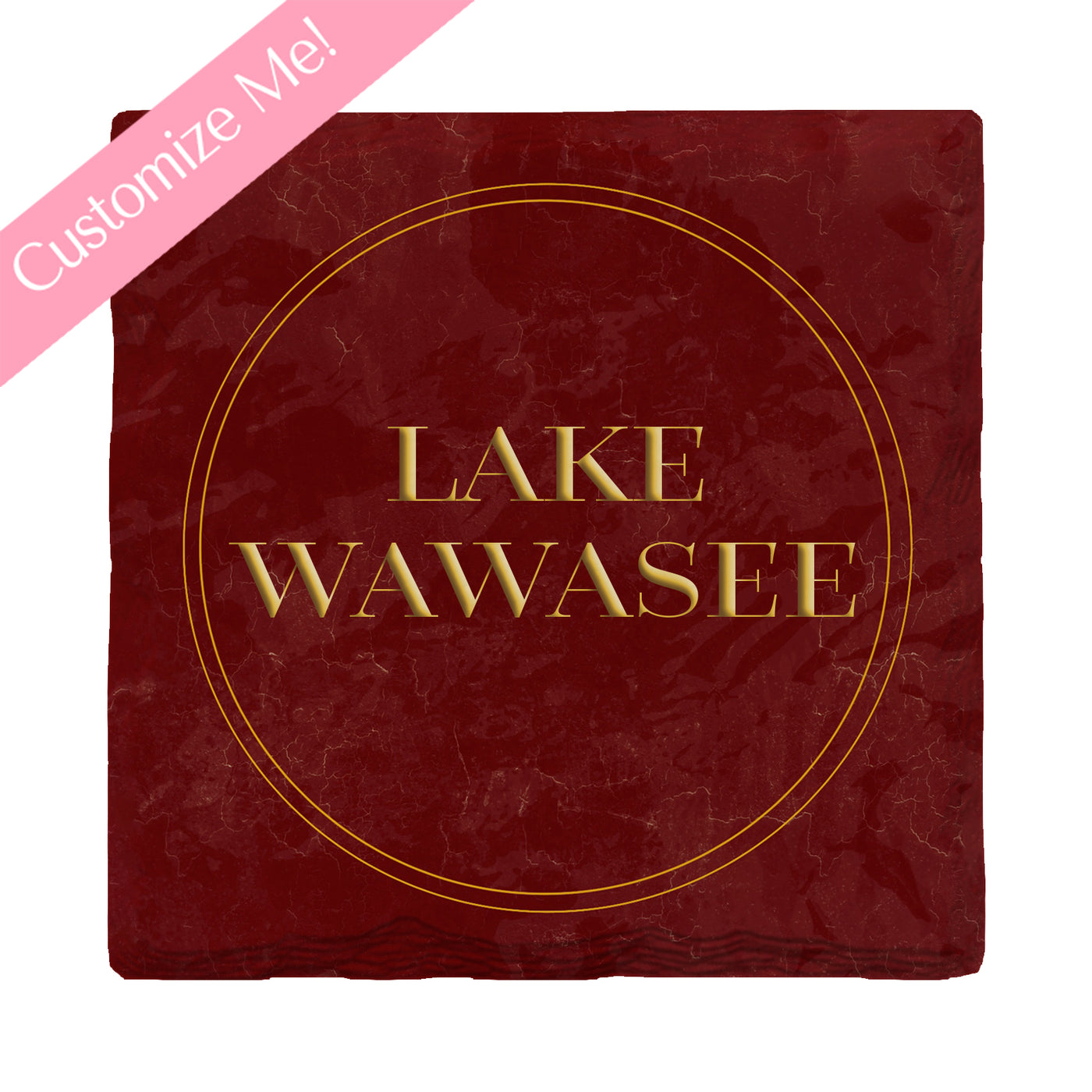 Customizable Garnet Gold Seal | Drink Coaster Set