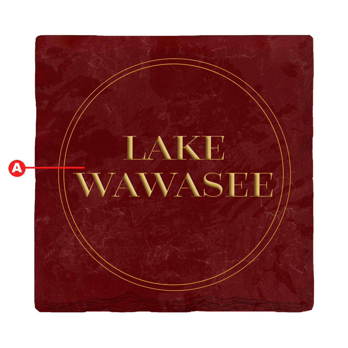 Customizable Garnet Gold Seal | Drink Coaster Set