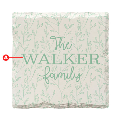 Customizable Leafy Greens Pattern | Drink Coaster Set